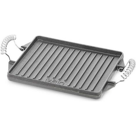 Piastra vaello rettangolare grigia 27x21 cm ghisa