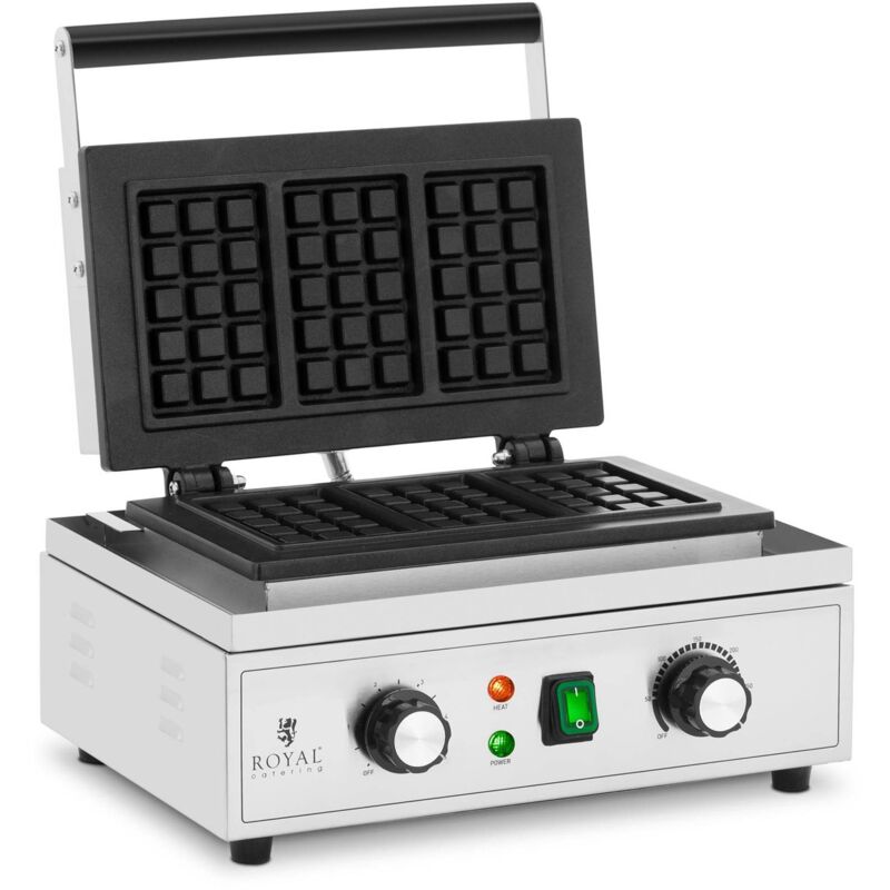 Royal Catering - Piastra waffel belga Piastra per cialde 1500 w 50 - 300 °c 0 - 5 min