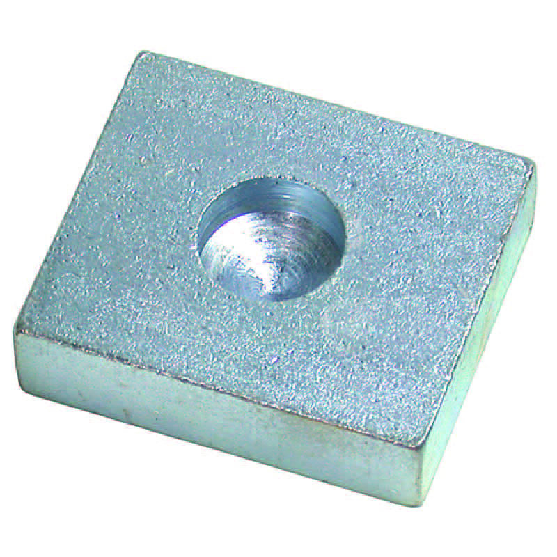 Image of Piastra in acciaio zincato per cardine art.349 - ø foro mm.20 misure piastra mm.60x70