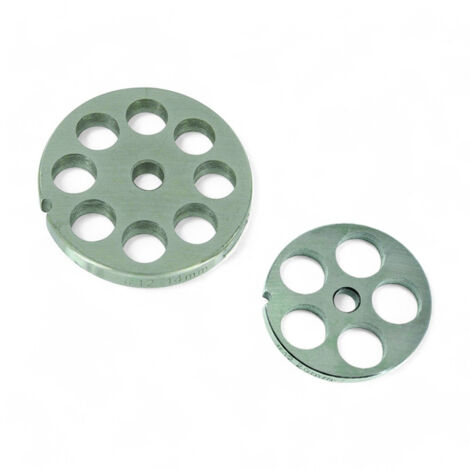 Piastre acciaio inox per tritacarne elettriciadatte al contatto alimenti - n° 10/12 foro mm.6