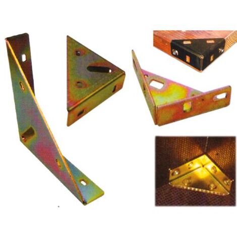 Piastre angolari Art. 579 - mm. 150x150 spess. 2,5 - lato mm. 30 Conf. 4 Pz