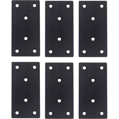 Piastre di giunzione KZQ, 6 pezzi di piastre di riparazione in metallo e legno per riparare pannelli, pannelli per finestre e staffe per mobili (100 x 50 x 2 mm)