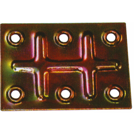 Piastre giunzioni 6 fori Art. 642  70x50 mm - spess. 1 mm - Conf. 100 Pz