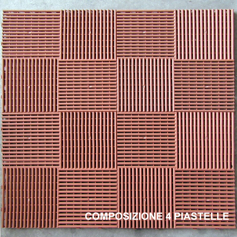 Piastrella in plastica colore terracotta 40X40CM