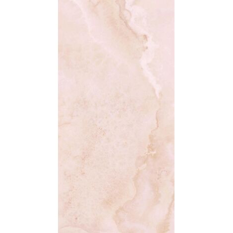 Piastrella Da Pavimento In Gres Porcellanato Effetto Marmo Onice Rosa Prezioso Lucido 60X120 - Ei6015 (Ceramishop.it)