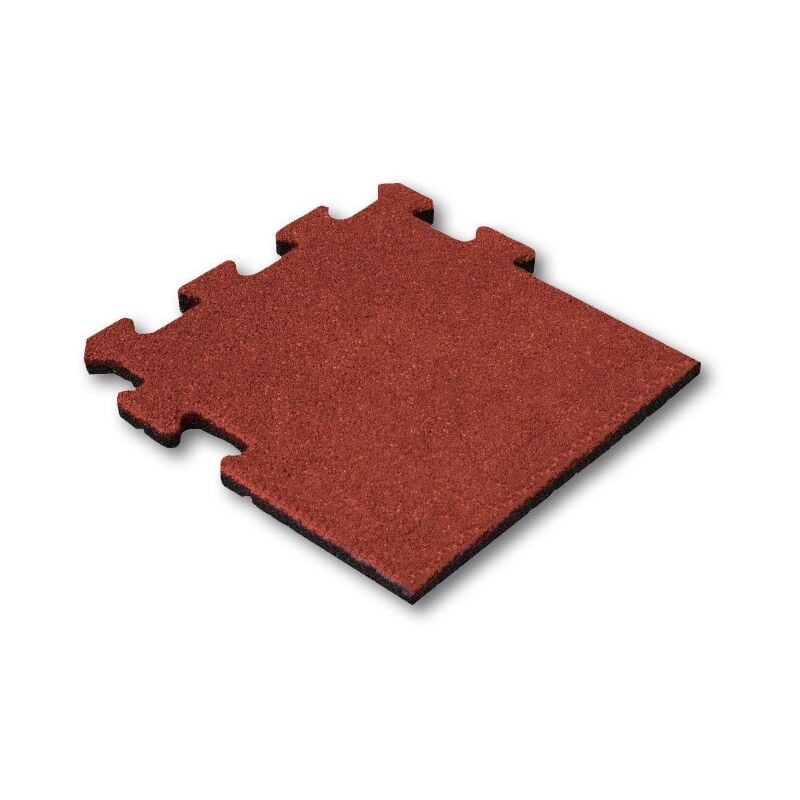 Piastrella di gomma 50 mm - 50 x 50 cm - Rosso
