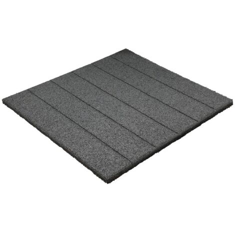Piastrella di gomma / piastrella per terrazza - 25 mm - 50 x 50 cm - Grigio