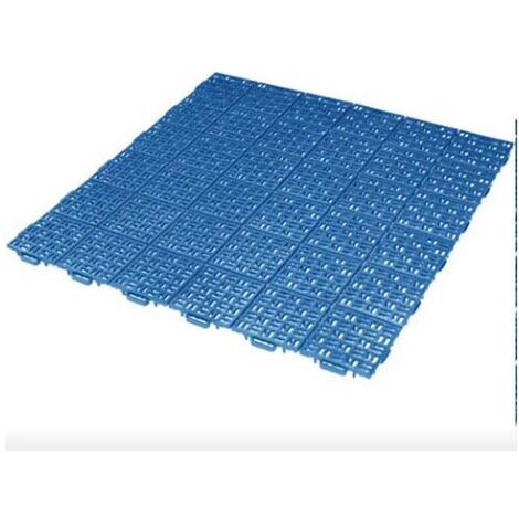 Piastrella modulare per esterno  blu adreta plasticos clic quadrotte cm 33x33