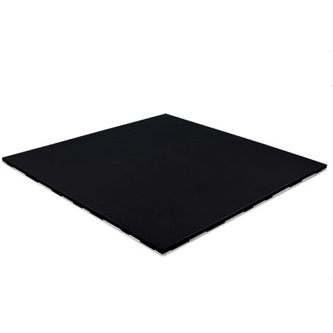 Piastrella per pavimenti sportivi 'Pure Black' - 100x100 cm - 20 mm - SBR