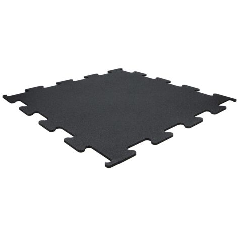 Piastrella Puzzle per pavimenti sportivi - 106x106cm - 10mm - Nero - Centrotavola