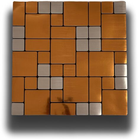 Piastrelle 3D Autoadesive in PET acustiche e isolanti 30x30cm (4mm spessore) MOSAICO ORO ARGENTO