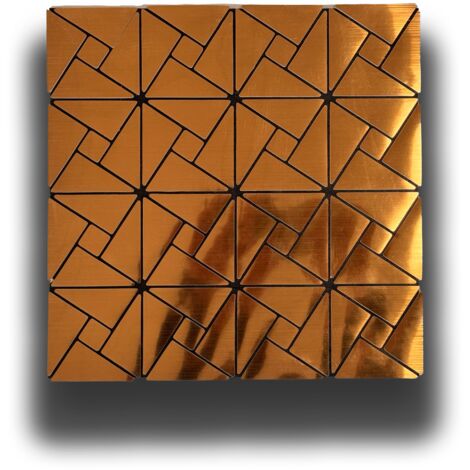 Piastrelle 3D Autoadesive in PET acustiche e isolanti 30x30cm (4mm spessore) TRIANGOLI ORO