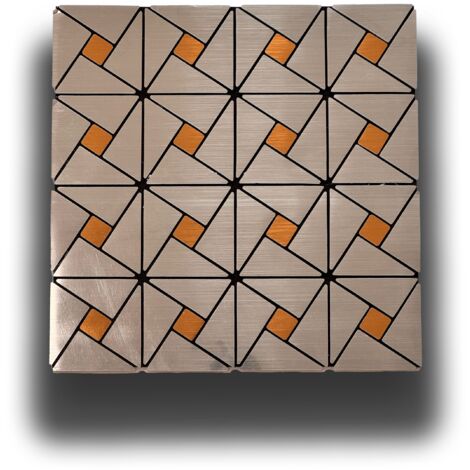 Piastrelle 3D Autoadesive in PET acustiche e isolanti 30x30cm (4mm spessore) TRIANGOLI ORO ARGENTO