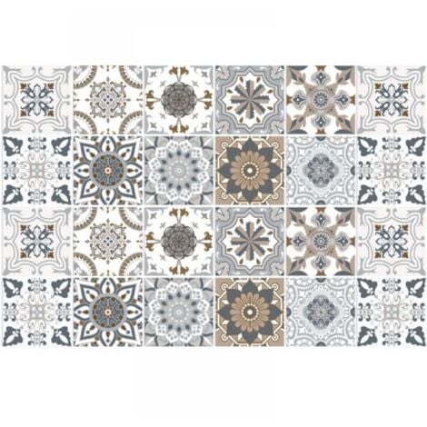 Piastrelle adesive 10x10 stile industriale paraschizzi adesivo per cucina mattoni, 24 pezzi adesivi murali bagno cucina piastrelle adesive da parete con motivi di piastrelle adesivo per piastrelle in 