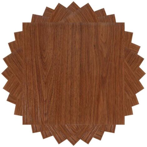 Piastrelle autoadesive per pavimenti in PVC ALOVZE – 3 scatole da 33 piastrelle autoadesive in vinile – Colore legno – Circa 3 m²
