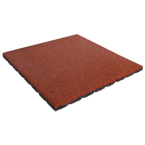 Piastrelle di gomma 25 mm - 1 m2 (4 piastrelle da 50 x 50 cm) - Rosso