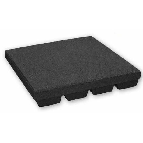 Piastrelle di gomma 45 mm - 1 m2 (4 piastrelle da 50 x 50 cm) - Nero