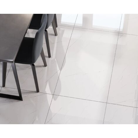 Piastrelle  per pavimento o parete interna 60 cm x 120 cm - Classic carrara white