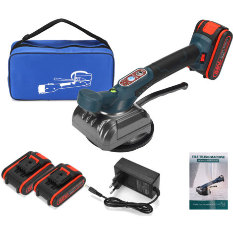 INSMA Piastrellista Piastrellista Strumento per piastrellista con ventosa regolabile da 1000 W 100 kg 12000 R/min per 120 x 120 mm con 2 batterie