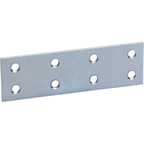 PIASTRINA DRITTA ZINCATA 8 FORI 100 MM- 50,0 pz
