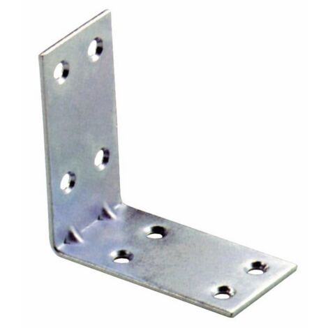 PIASTRINA GIUNZIONE ANGOLARE  30X30MM L30MM NERVATA ZINCATA