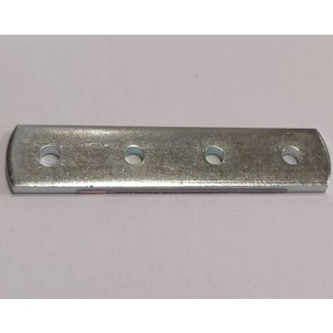 PIASTRINA PIANA DI CONGIUNZIONE CON ESTREMITA' SEMI ARROTONDATE 100x20x4MM - IN ACCIAIO ZINCATO