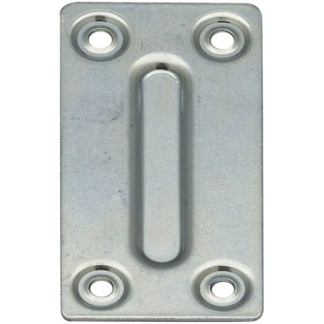 PIASTRINA RETTANGOLARE 4 FORI ZINCATA 70X1X35 MM- 100,0 pz