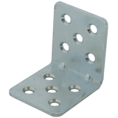Piastrine di giunzione piegate ad angolo pesanti larghezza mm.40 - mm.45x45x40