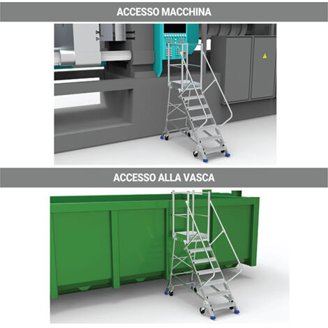 Piattaforma 2 gradini - Altezza massima di lavoro 2.40m - ES302-R