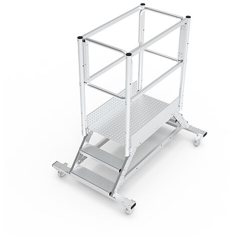 Piattaforma con ruote 9 gradini - Altezza massima di lavoro 3.80m - PTF109-DA-PT