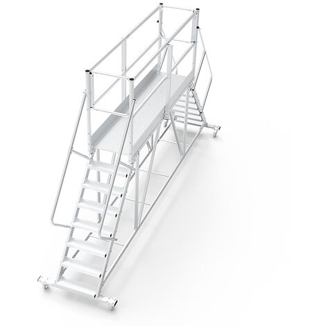 Piattaforma con ruote 9 gradini - Altezza massima di lavoro 3.80m - PTF2509-DA-PT