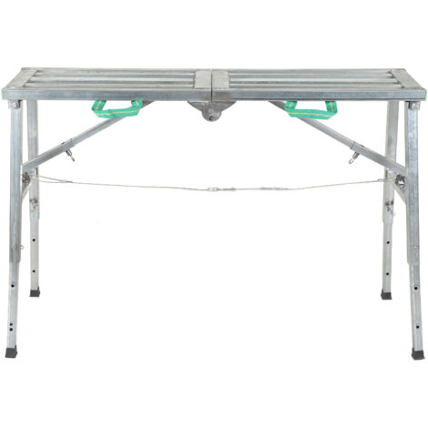 MINKUROW Piattaforma da lavoro in alluminio, piattaforma da lavoro pieghevole, 60-90 cm, piattaforma da passeggio regolabile in altezza, scala a piattaforma, per addetti alla ristrutturazione di case e garage