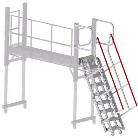 Piattaforma di accesso per camion con scala - Altezza di accesso da 0,80 a 2,00 m - Regolazione continua tramite manovella - 226002/ESC