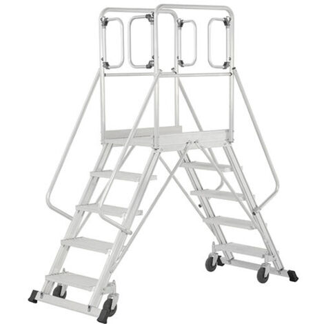 Piattaforma mobile 2x6 gradini - Altezza mass. lavoro 3.46m - 618906-MC2P