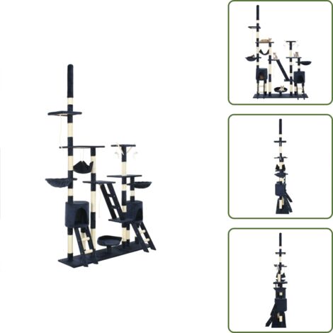 Piattaforme per gatti - vidaXL Albero per Gatti con Tiragraffi in Sisal 230-250 cm Blu - Casette per gatti