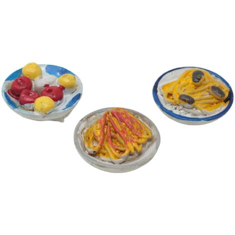 Piatti con Alimenti in Resina per Presepe Set 3 Pezzi 11825