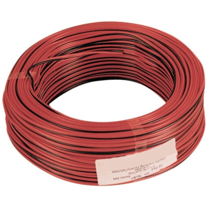 Cavo Elettrico Hi fi 2x1,00 Mm Rosso nero