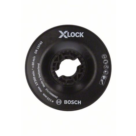 Piattino di supporto in plastica dura, 115 mm, X-Lock