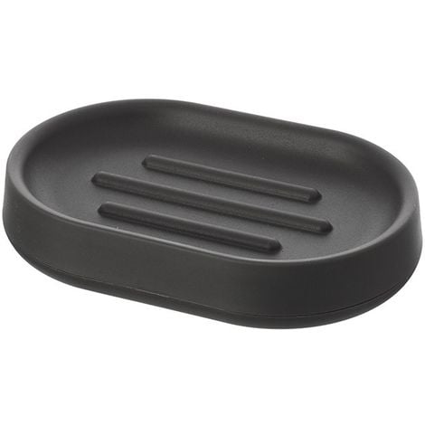 Piattino Porta Sapone Moderno In Plastica Grigio Da Appoggio