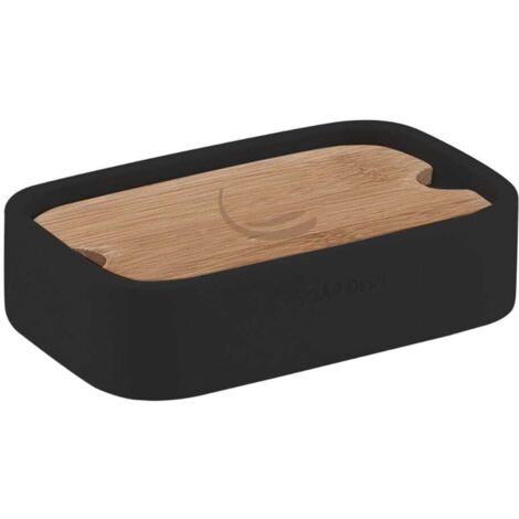 Piattino Porta Sapone Nero In Bambu'  Alisso