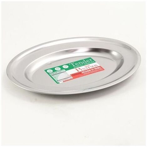 Piatto da portata ovale in acciaio inox 31 cm