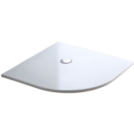 Piatto doccia 100x100 h.3 angolare in acrilico bianco lucido di