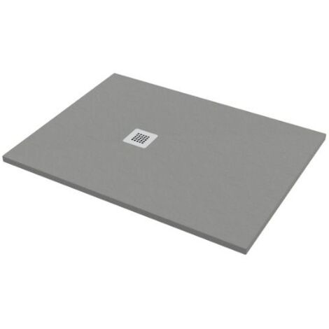 Piatto doccia 100x110 h.2,8 in marmo resina effetto pietra grigio
