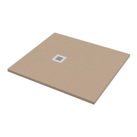 Piatto doccia 100x110 h.2,8 in marmo resina effetto pietra sabbia