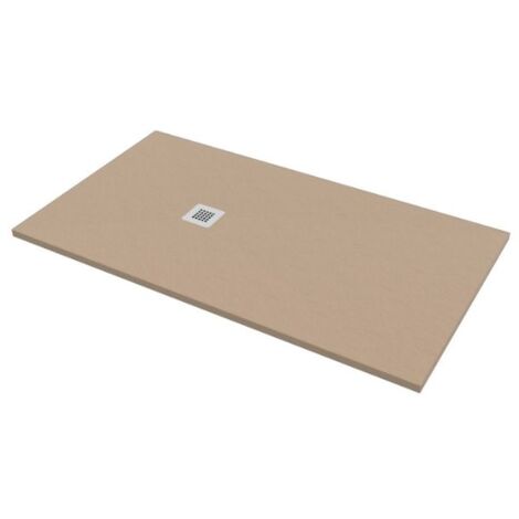 Piatto doccia 100x160 h.2,8 in marmo resina effetto pietra sabbia
