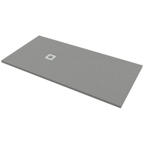 Piatto doccia 100x180 h.2,8 in marmo resina effetto pietra grigio