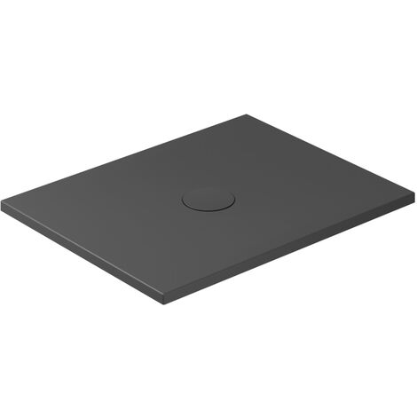 Piatto doccia 100x80 h.3 in ceramica nero opaco Folia di Ceramica