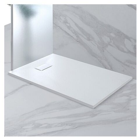 Piatto doccia 120x70cm bianco in resina e fibre di vetro Feridras