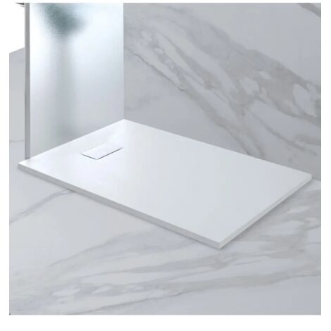 Piatto doccia 140x80cm in resina e fibre di vetro Feridras - Bianco