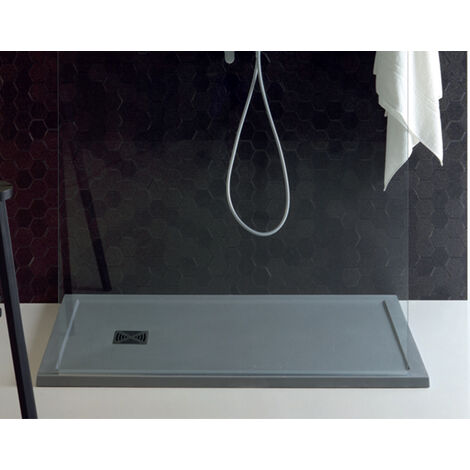 Piatto doccia 70x100 h.3,3 in marmoresina con bordo grigio